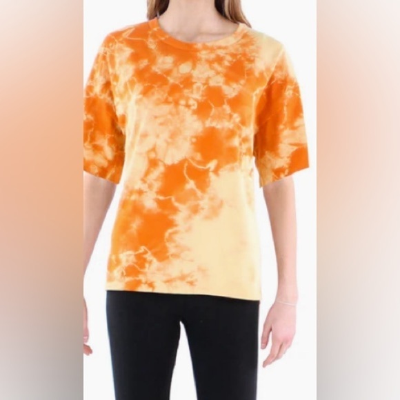 Anthropologie Maronie rust cotton tie dye short sleeve tee shirt. Size Small.NWT - Picture 1 of 3
